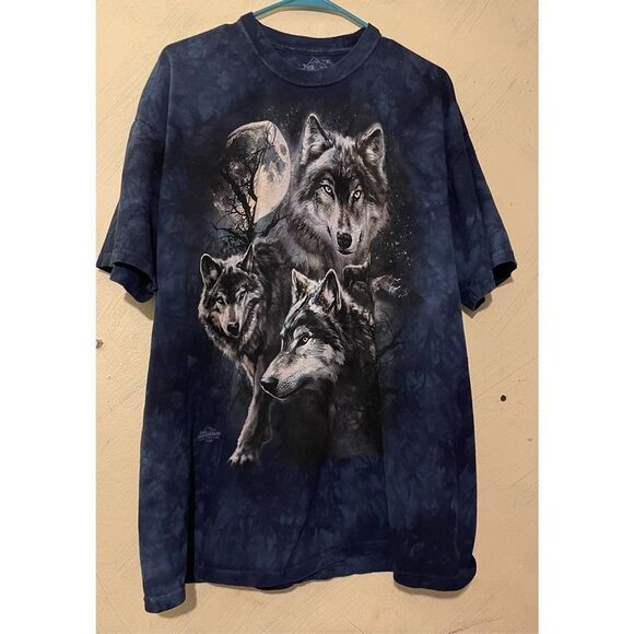 The Mountain sz XL Tie Dye 2011 Wolves howling Moon Tshirt - Picture 2 of 5
